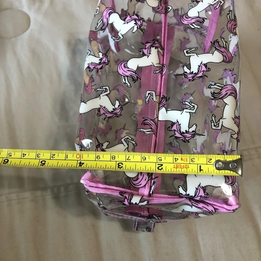 Unicorn Print Clear Cosmetic Bag